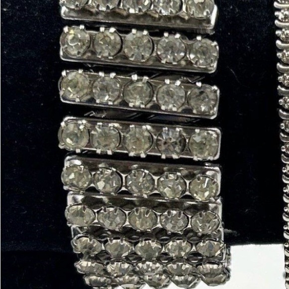 vintage rhinestone expansion (stretch) bracelet Japan - Picture 2 of 7